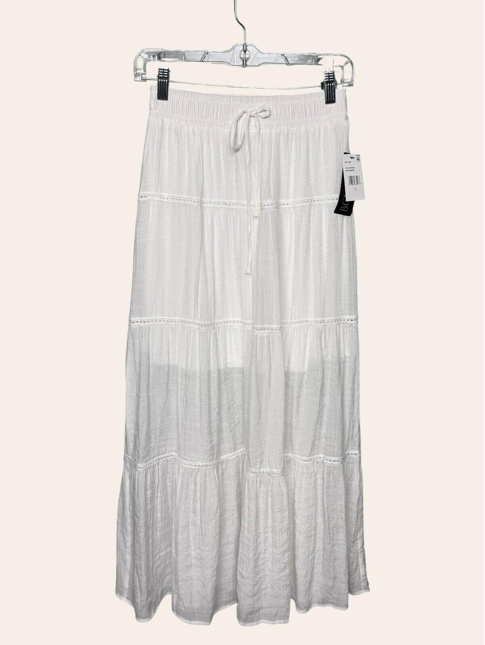 BXY Off White Maxi Skirt